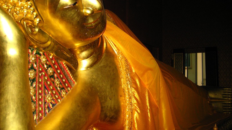 Ein liegender Buddha in Bangkok