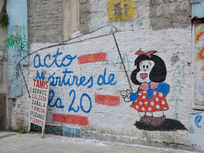 Die Comicfigur Mafalda aus Argentinien zu Besuch in Uruguay