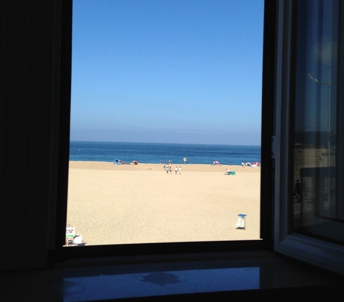 Ausblick vom Hotelzimmer in Nazaré, Portugal