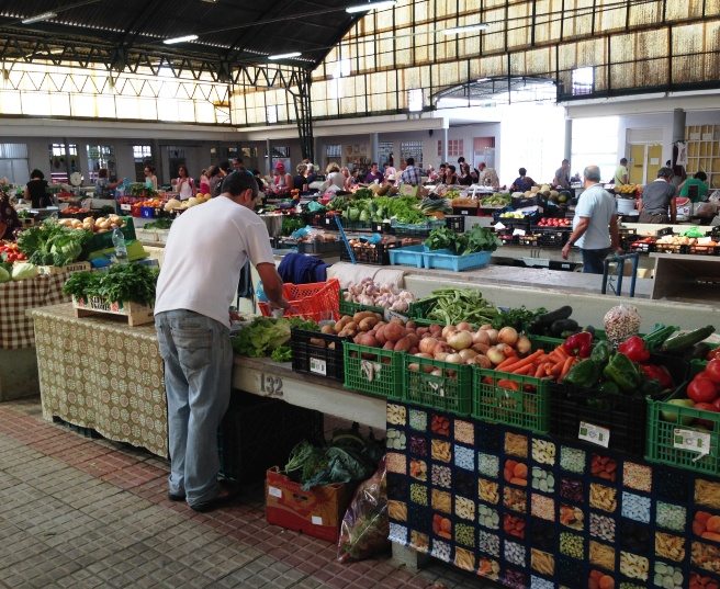 Der Markt von Nazaré, Portugal