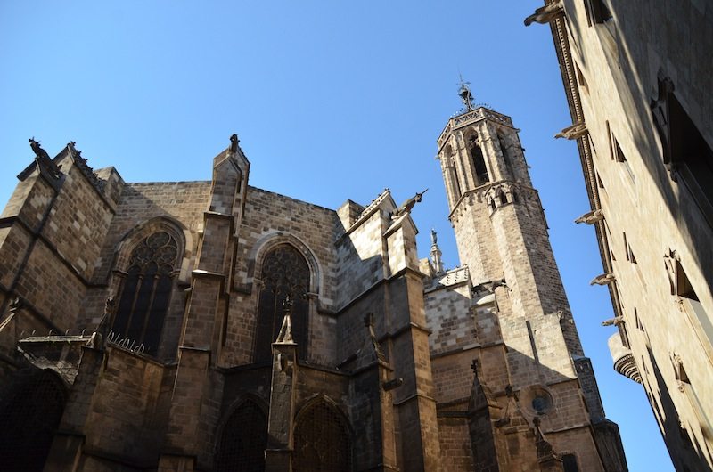 Rückansicht der "La Catedral" im Barrio Gotico