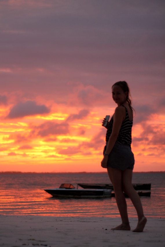 Schönster Sonnenuntergang auf Sansibar: Michamvi Kae