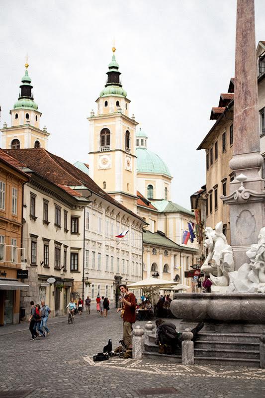 Die schöne Altstadt von Ljubljana