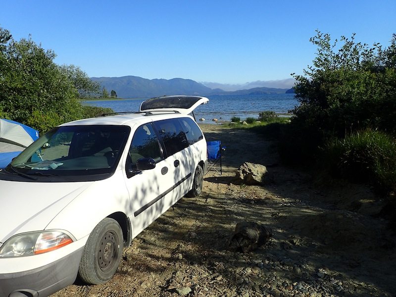 Wildcampen auf meienr Rundreise durch West-Kanada - hier auf Vancouver Island