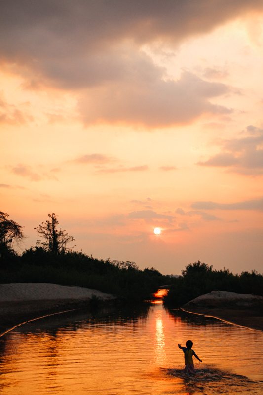 Sonnenuntergang auf Don Det - Highlight in Laos, Weltreise