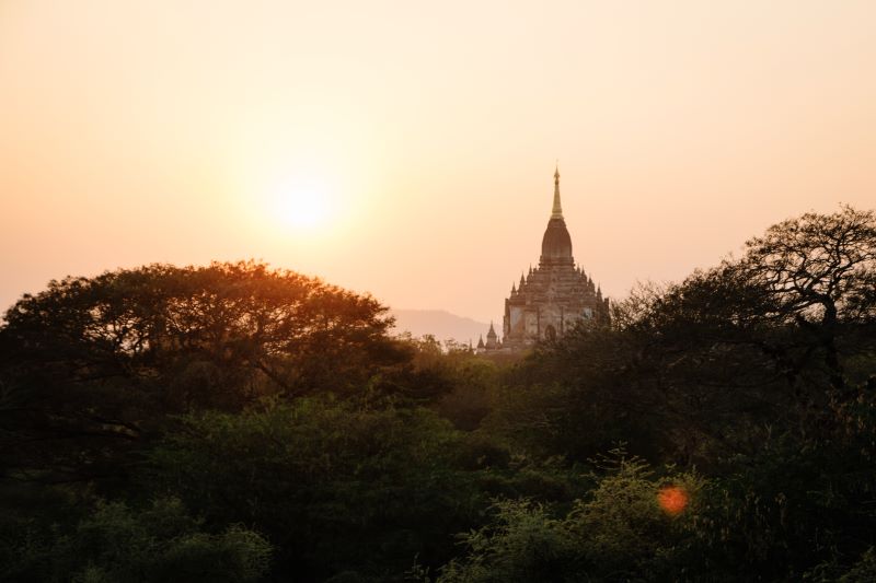 Pagoden in Bagan auf der Myanmar Backpacking Route