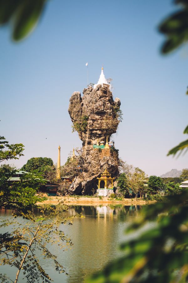 Kyauk Ka Lat Pagoda in Hpa-An Myanmar Backpacking Route