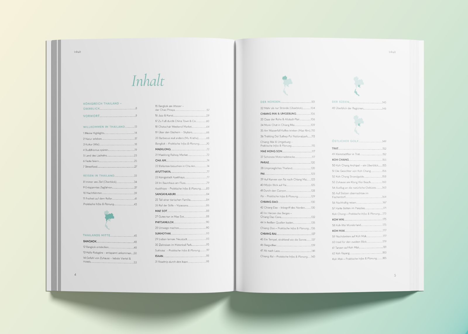 Thailand Reiseführer Inhaltsverzeichnis von 105 Gründe, Thailand zu lieben