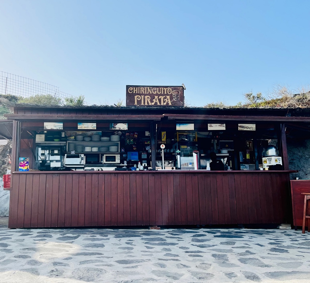 Chiringuito Pirata Strandbar im Süden am Strand La Tejita