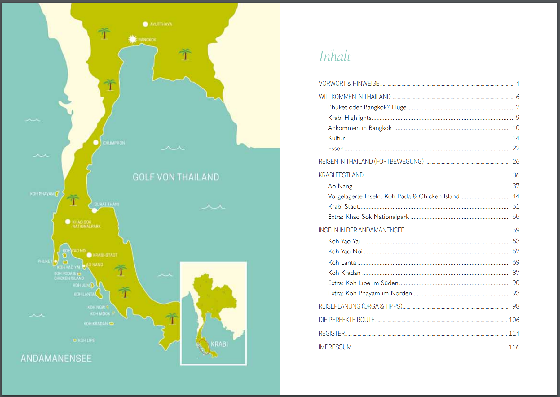 Inhaltsverzeichnis Krabi Reisefühler