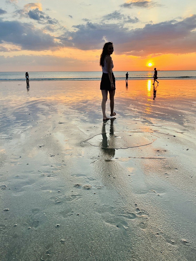 Sonnenuntergang am Klong Dao in Thailand